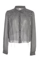 Re/done 60s Cropped Silk Blouse