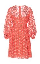 Moda Operandi Lela Rose Floral-embroidered Organza Mini Dress Size: 0