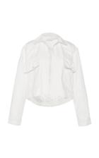 Moda Operandi White Story Calypso Cotton Bomber Jacket Size: S