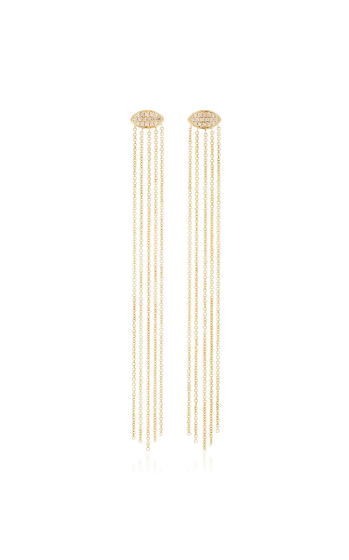 Sydney Evan 14k Gold And Diamond Fringe Earrings