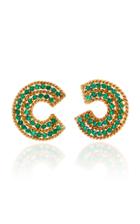 The Last Line Emerald Spiral Twist Earrings