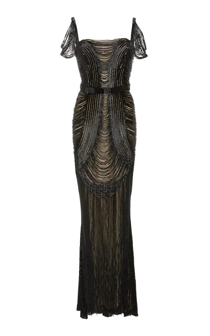 Alexandra Vidal Deco Beaded Gown