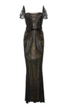 Alexandra Vidal Deco Beaded Gown