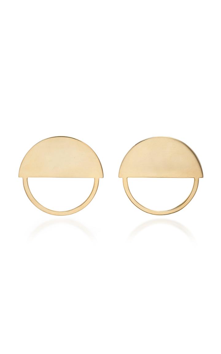 Marina Moscone Round Cutaway Earrings
