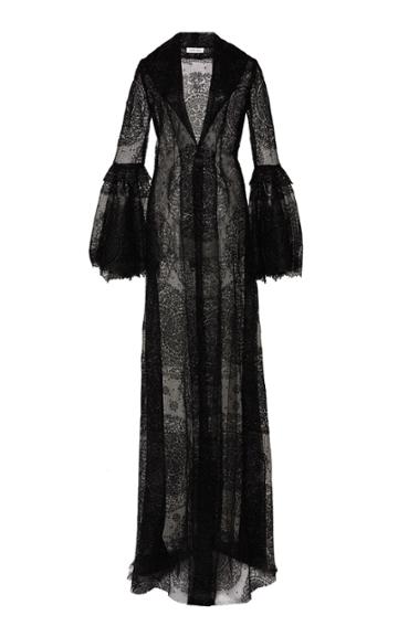Pamella Roland Longline Lace Coat