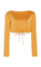 Paris Georgia Charlotte Cropped Satin Top