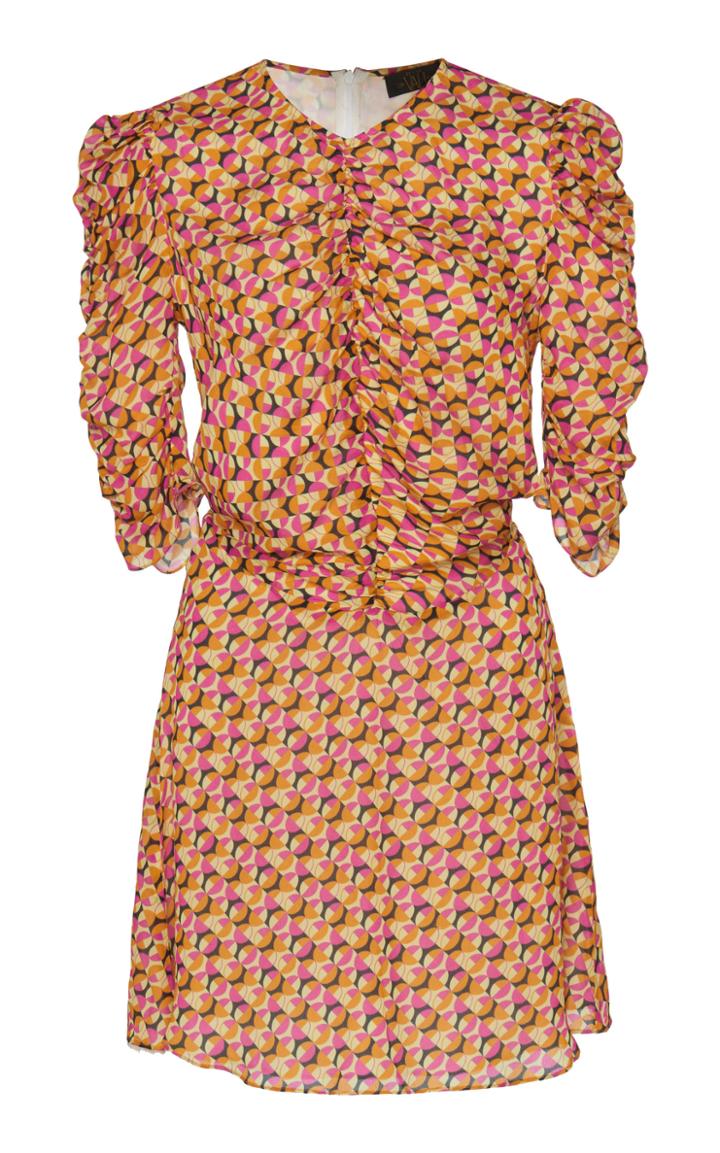 De La Vali Bambi Print Mini Dress