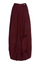 Jacquemus Souela Draped Wool Midi Skirt