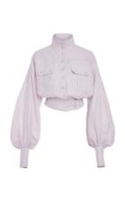 Zimmermann Ninety-six Racer Blouson Sleeve Linen Jacket