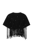 Moda Operandi Isabel Marant Bianea Fringe-embellished Cotton T-shirt Size: 34