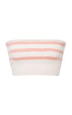 Barrie Striped Cashmere Bandeau Top