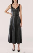 Moda Operandi Jason Wu Collection Belted Leather Midi Dress