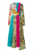 Prabal Gurung Taxila Cut-out Linen-blend Midi Dress