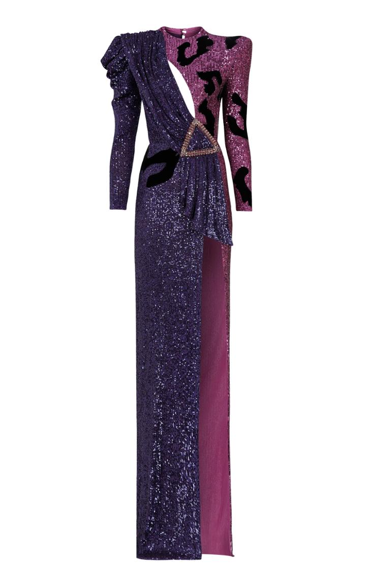 Moda Operandi Raisa Vanessa Cutout Sequined Gown