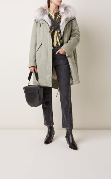 Yves Salomon Army Fur-hooded Cotton Parka Jacket