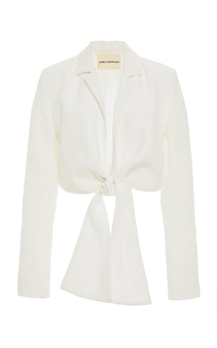 Moda Operandi Mara Hoffman Catalina Hemp Tie-front Jacket Size: Xxs