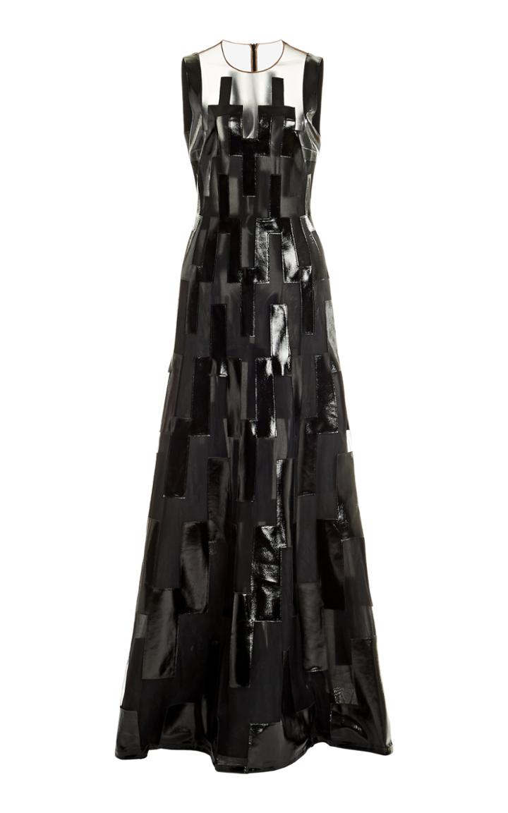 Moda Operandi Akris Patent-embellished Tulle Gown