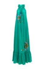 Cynthia Rowley Embellished Halter Maxi Dress