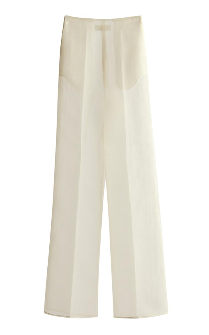 Moda Operandi Gia Studios Mid-waisted Organza Straight-leg Pants