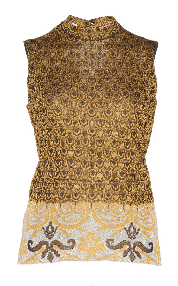 Paco Rabanne Fitted Lurex Tank Top
