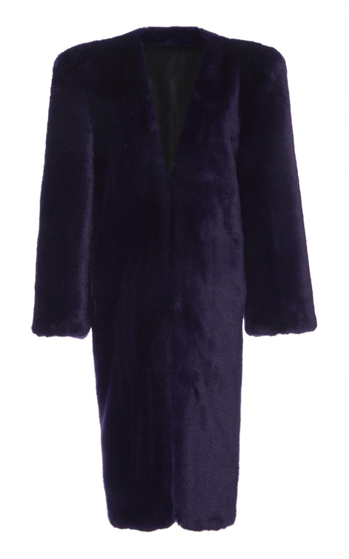 Attico Blue Fur Smoking Jacket