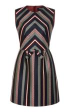 Paule Ka Striped Jacquard A-line Dress