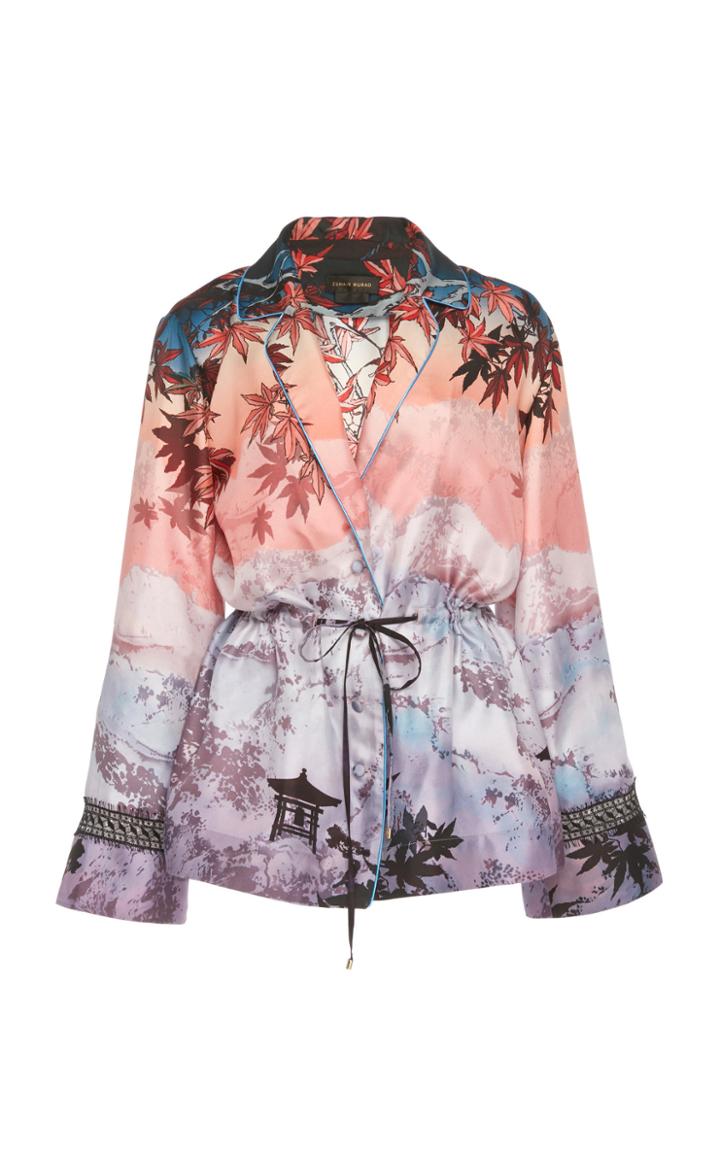 Zuhair Murad Printed Silk Twill Shirt