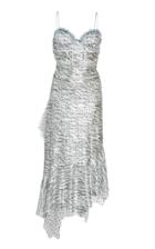 Moda Operandi Anas Jourden Asymmetrical Laced Zebra-print Midi Dress Size: 36