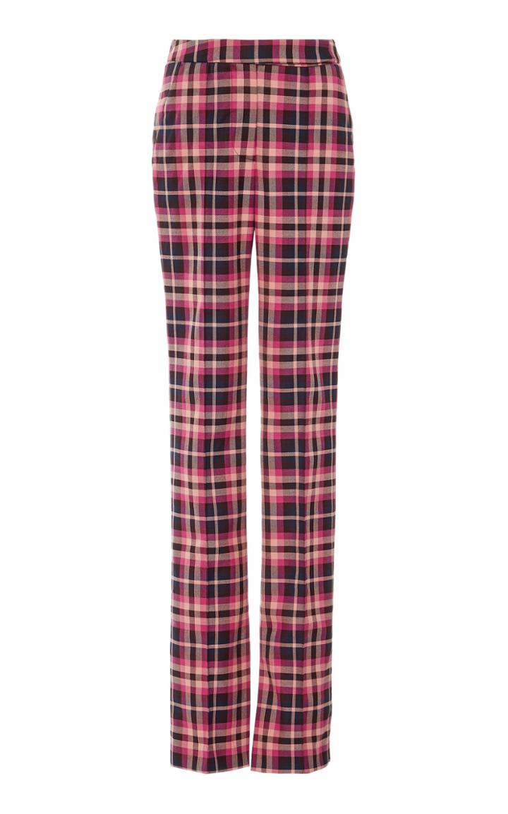 Moda Operandi Rebecca Vallance Ryder Plaid Straight-leg Pants Size: 4