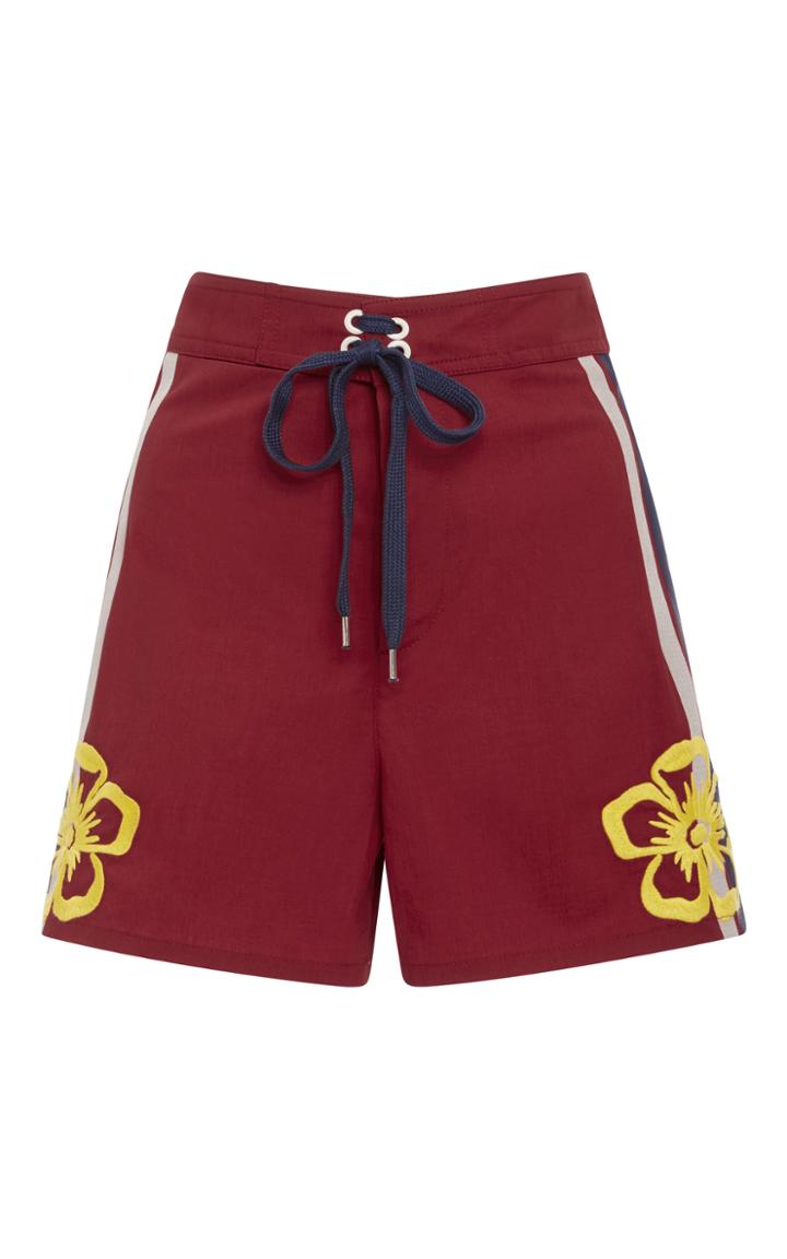 Red Valentino Hibiscus Board Short