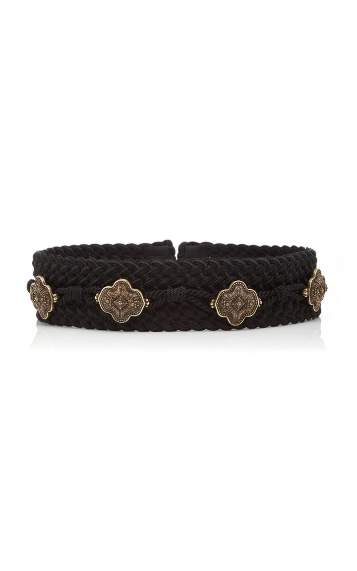Etro Embellished Woven Wide Belt