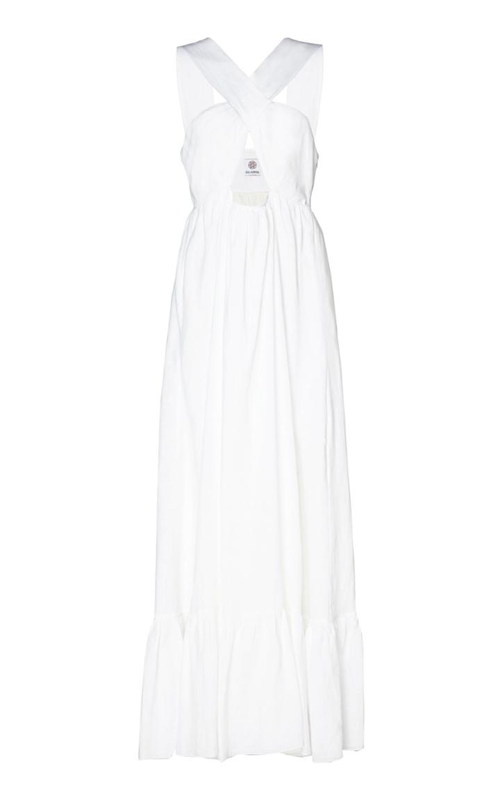Moda Operandi Gl Hrgel Crisscross-bandeau Linen Maxi Dress Size: L