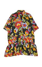 Carolina Herrera Ruffled Floral-print Cotton-silk Mini Dress