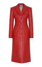 Moda Operandi Matriel Faux Leather Button Down Coat