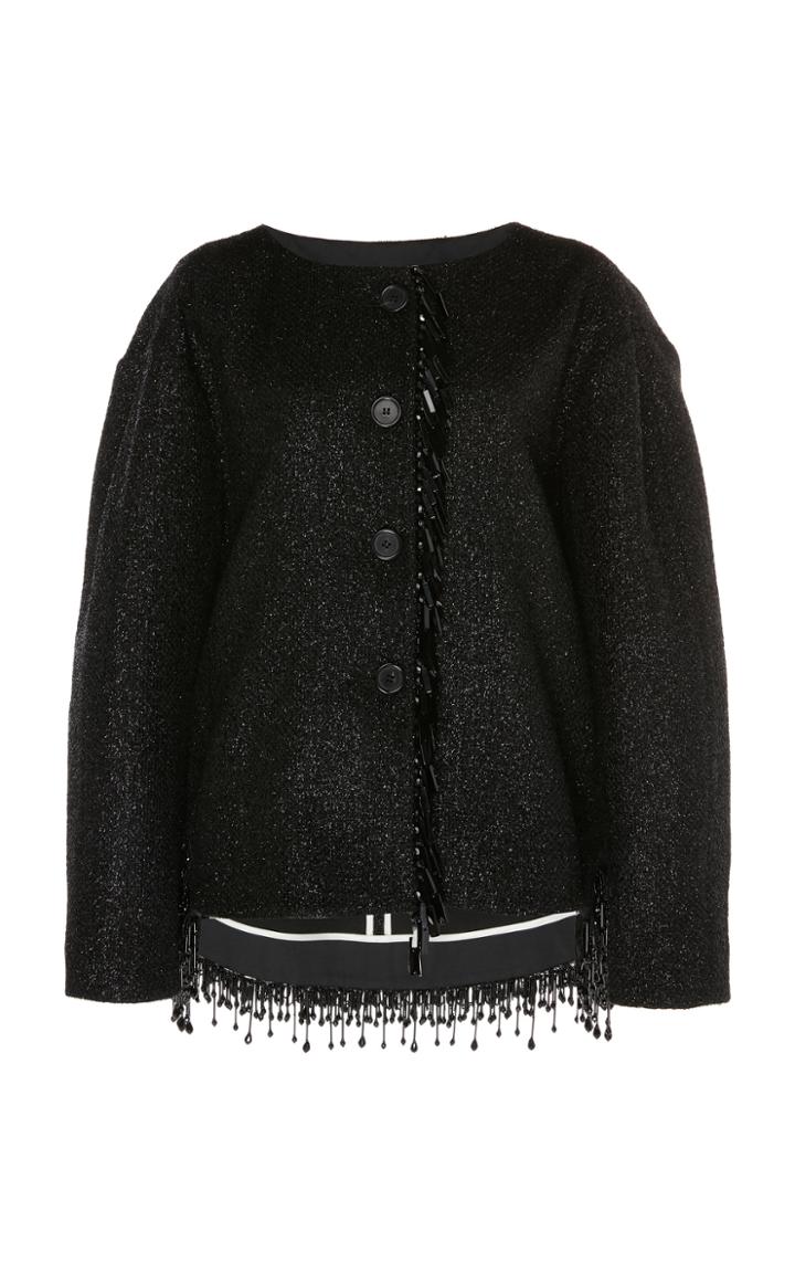 Rochas Embellished Wool-blend Boucle Jacket