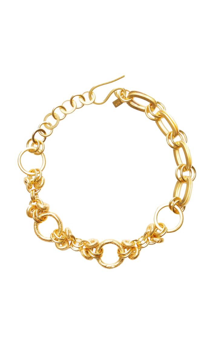 Annie Costello Brown Deka Gold-plated And Silver Necklace