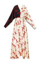 Alejandra Alonso Rojas Printed V-neck Midi Dress