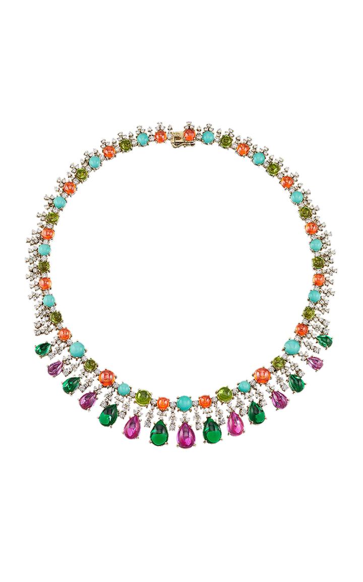 Moda Operandi Anabela Chan 18k Yellow Gold Vermeil Rainbow Tutti Frutti Necklace