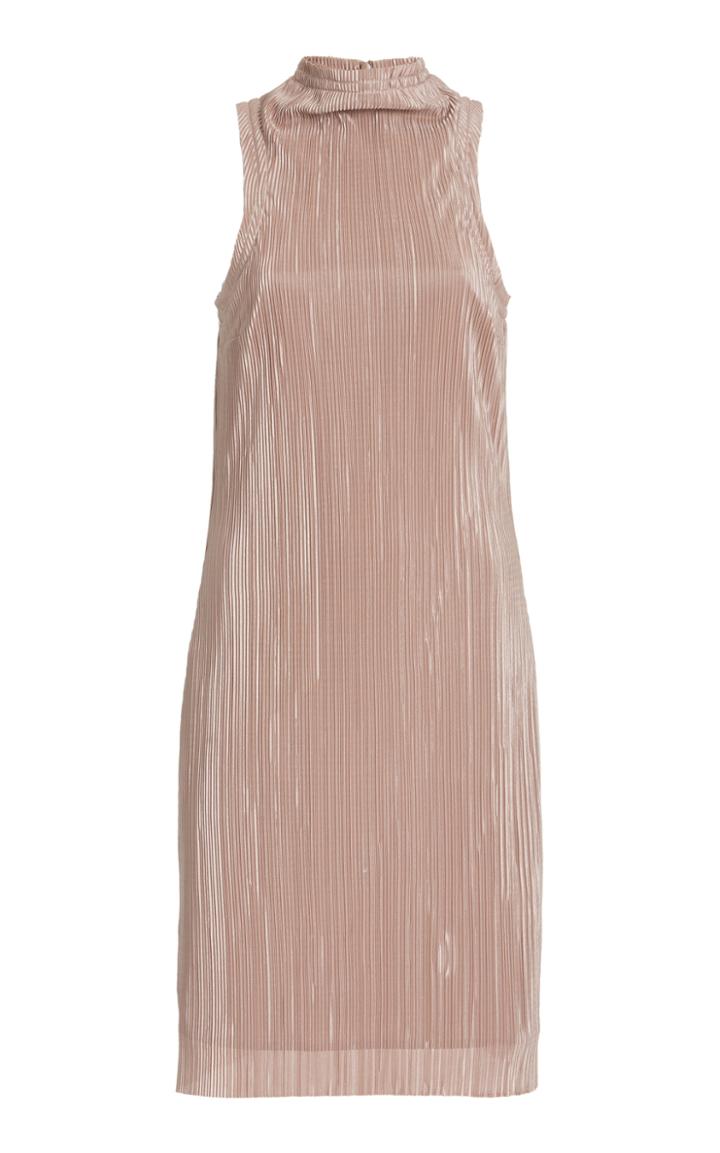 Anna Quan Monet Draped Crinkled Satin Mini Dress