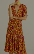 Adriana Degreas Fruits Print Midi Dress