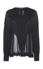 Alberta Ferretti Chiffon Fringe Top