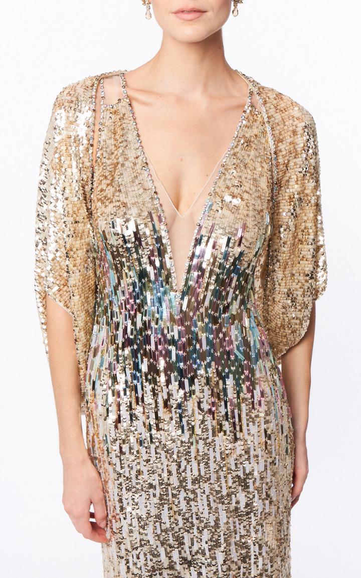 Moda Operandi Jenny Packham Pastel Bell Beaded Cape
