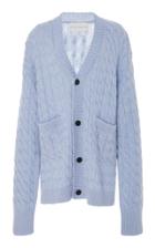 Matthew Adams Dolan Mohair-blend Cable-knit Cardigan