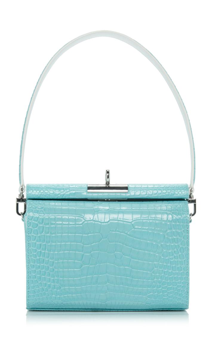 Gu De Gemma Embossed Leather Bag