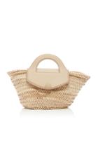 Hereu Alqueria Leather-trimmed Straw Tote