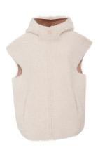 Michael Kors Collection Lamb Shearling Hooded Vest