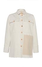 Eron Blanche Big Pocket Cream Cotton Shirt