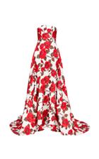 Bambah Rojo Strapless Floral Princess Gown