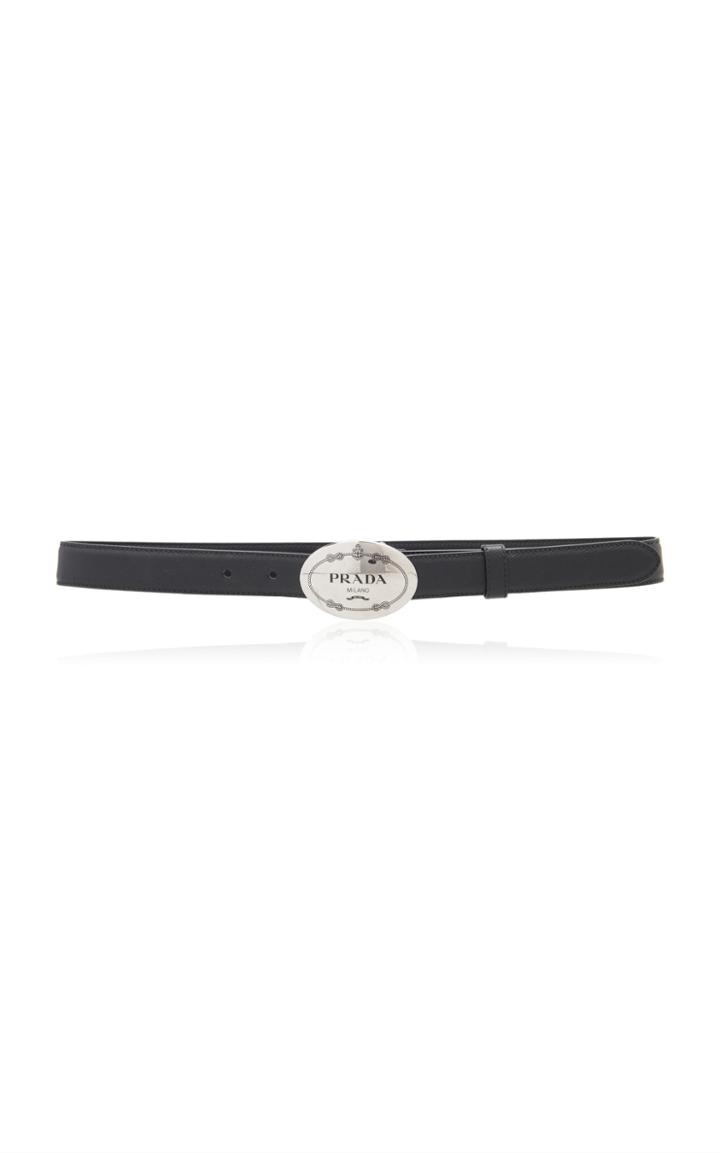Prada Logo-detailed Saffiano Leather Belt