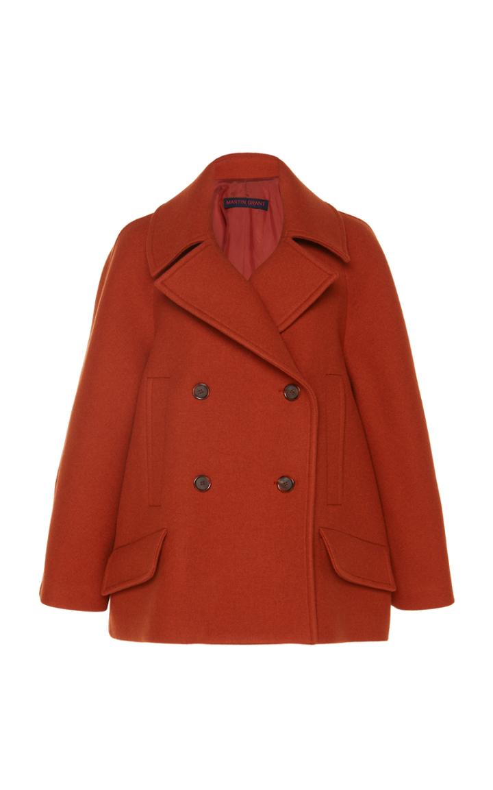 Martin Grant Double Breasted Wool Caban Jacket
